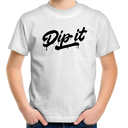 Kids DIP IT Tee White